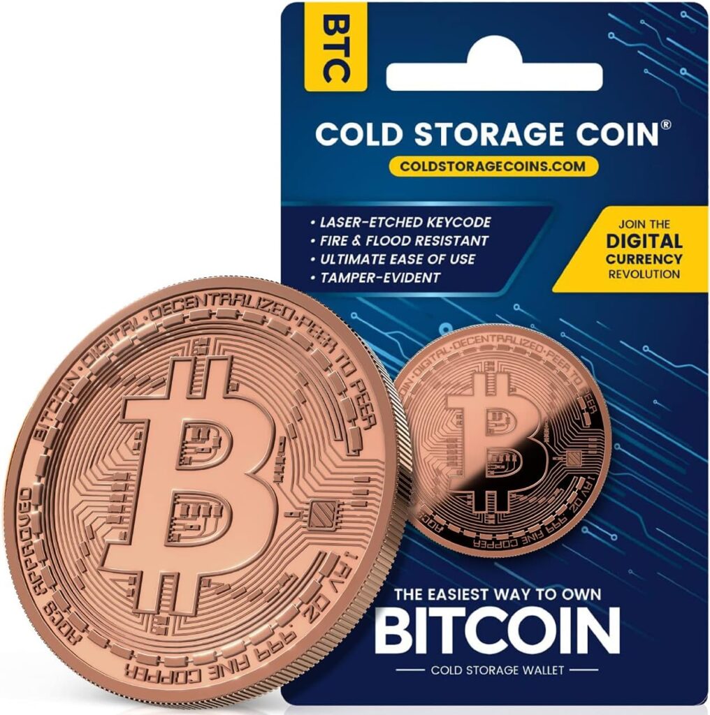 (Combo Pack) Bitcoin/Ethereum Cold Storage-Crypto Wallet-Crypto Cold Wallet-Crypto Hard Wallet for Securely Storing Offline-Un-hackable and Fire-Resistant Storage Device-1 Ounce 999 Pure Copper Coin