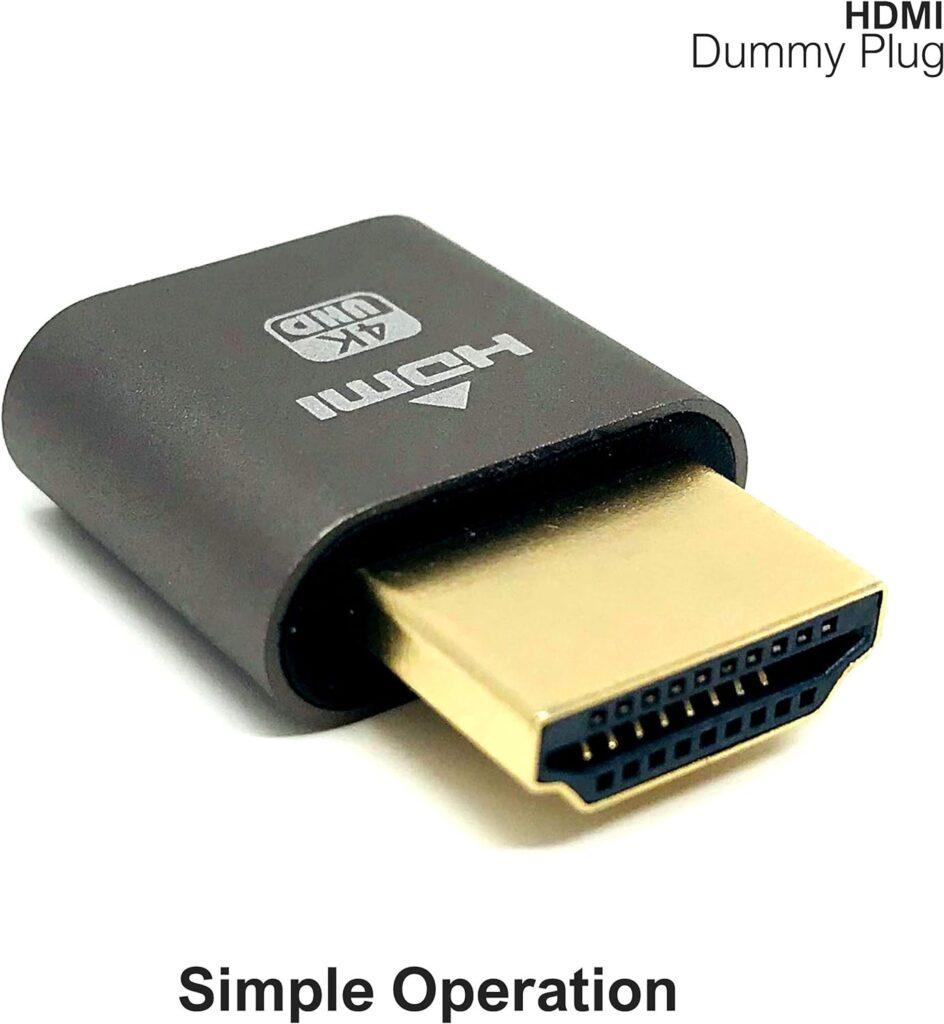 KamKorda 4K HDMI Dummy Plug Adapter HDMI Modulator Headless Ghost BTC Crypto Mining Miner Emulator for Monitors