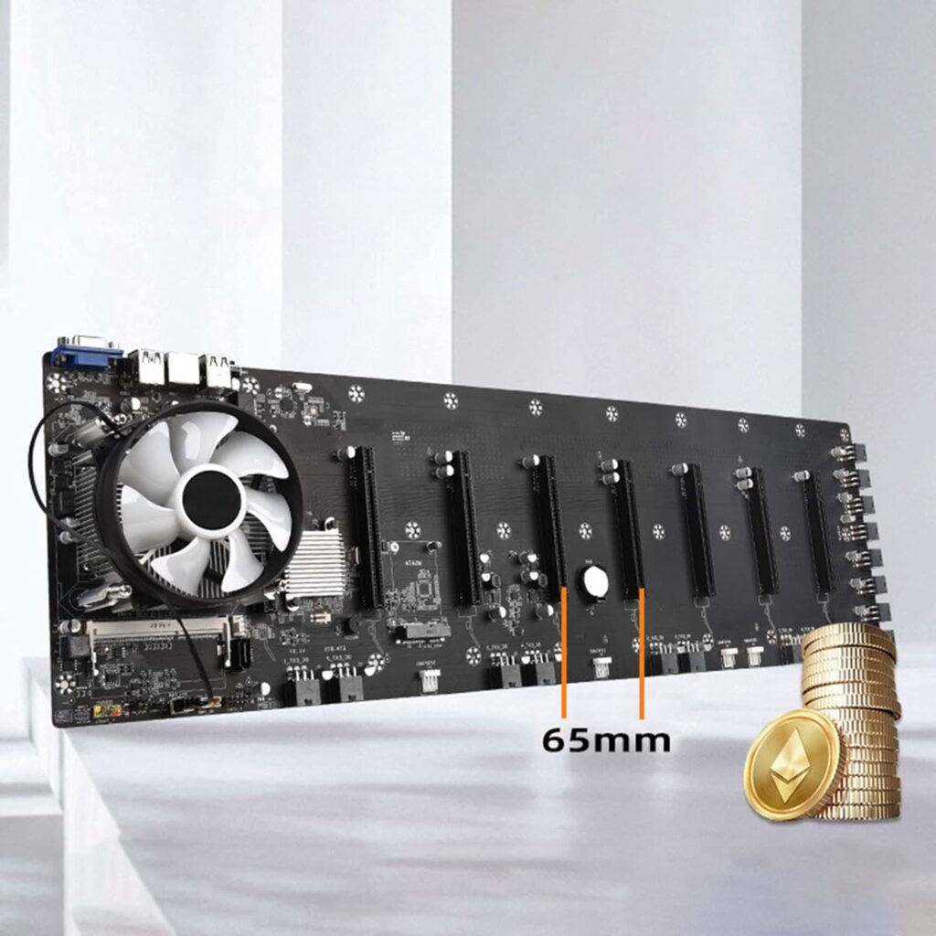 Mining Motherboard Ethereum Bitcoin ETC B75 Support 8PCIE Graphics Mainboard with G530 CPU Fan Crypto Miner Expert Board b75 Mining Motherboard